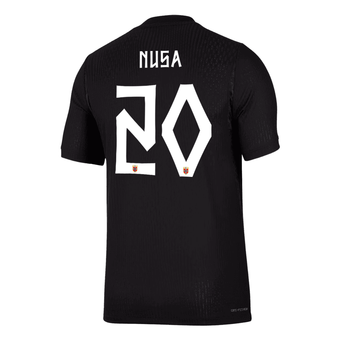 NUSA #20 Player Version Norway Away Soccer Jersey World Cup 2026 Black