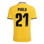 PIRLO #21 Retro Juventus Away Soccer Jersey 2013/14 Yellow