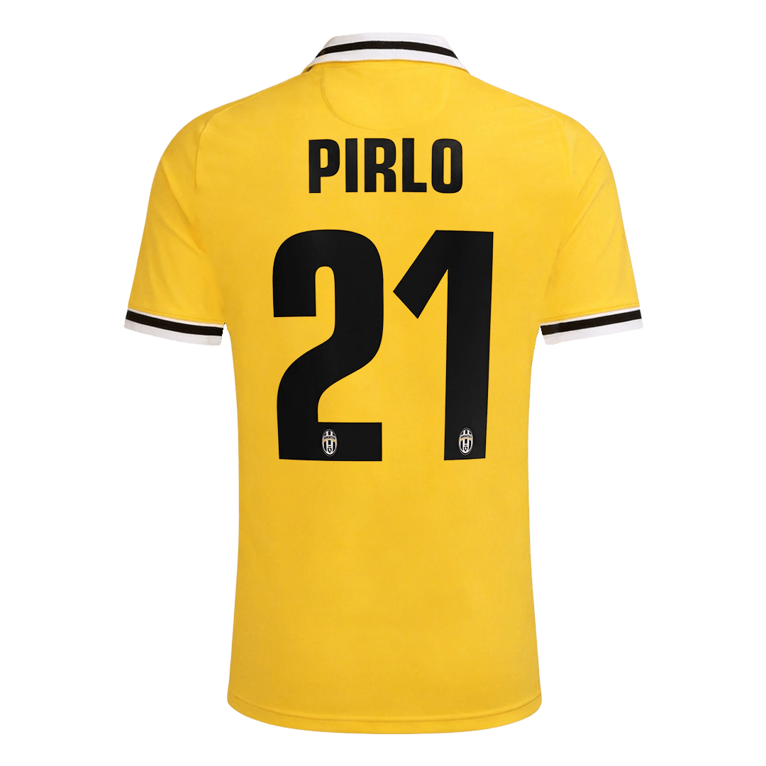 PIRLO #21 Retro Juventus Away Soccer Jersey 2013/14 Yellow