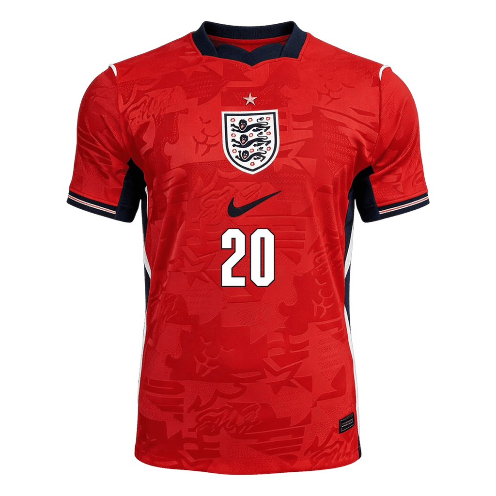 PALMER #20 Player Version England Away Soccer Jersey World Cup 2026 Red