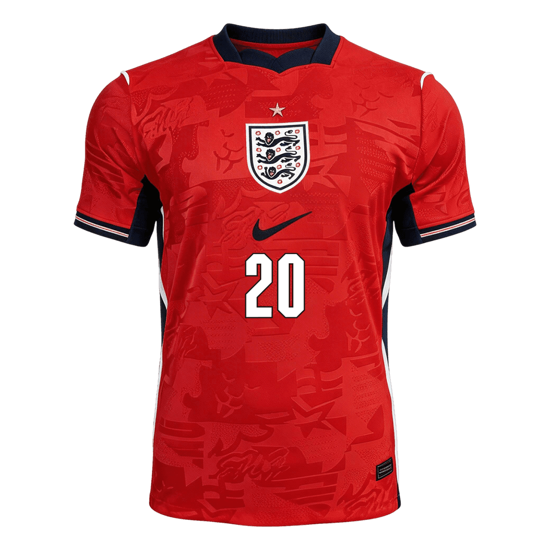 PALMER #20 Player Version England Away Soccer Jersey World Cup 2026 Red