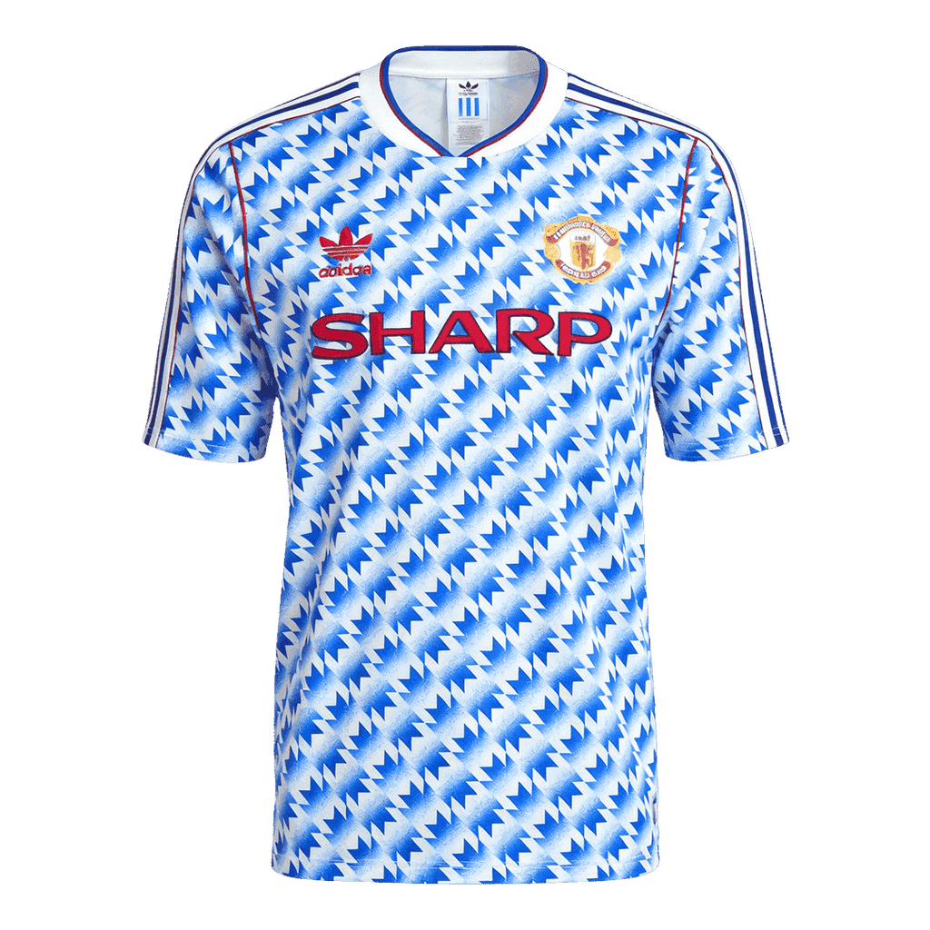 Retro Manchester United Away Soccer Jersey 1990/92 Blue
