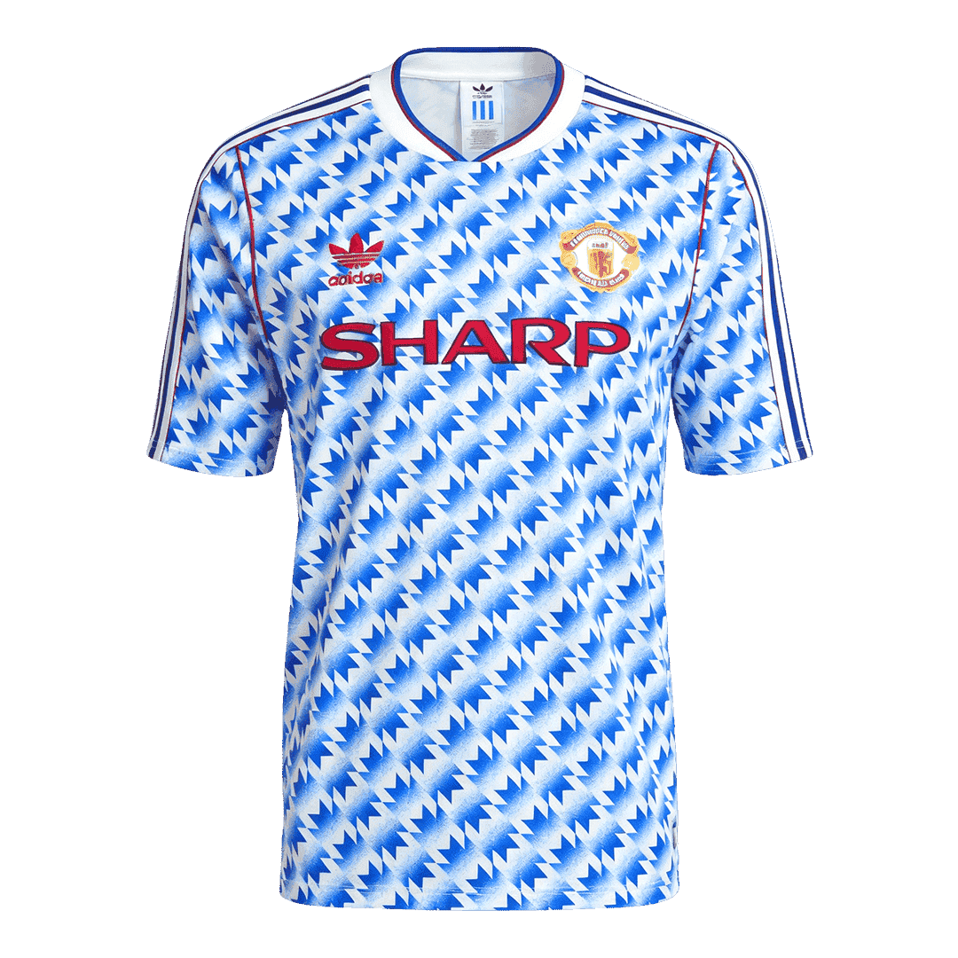 Retro Manchester United Away Soccer Jersey 1990/92 Blue