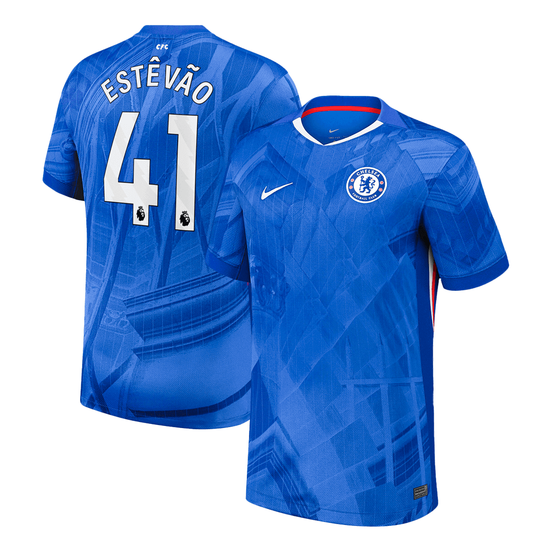 Chelsea 2025/26 Home Soccer Jersey - ESTÊVÃO #41