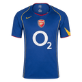 Men Retro Fan Version 2004/05 Arsenal Away Soccer Jersey Short Sleeve Blue