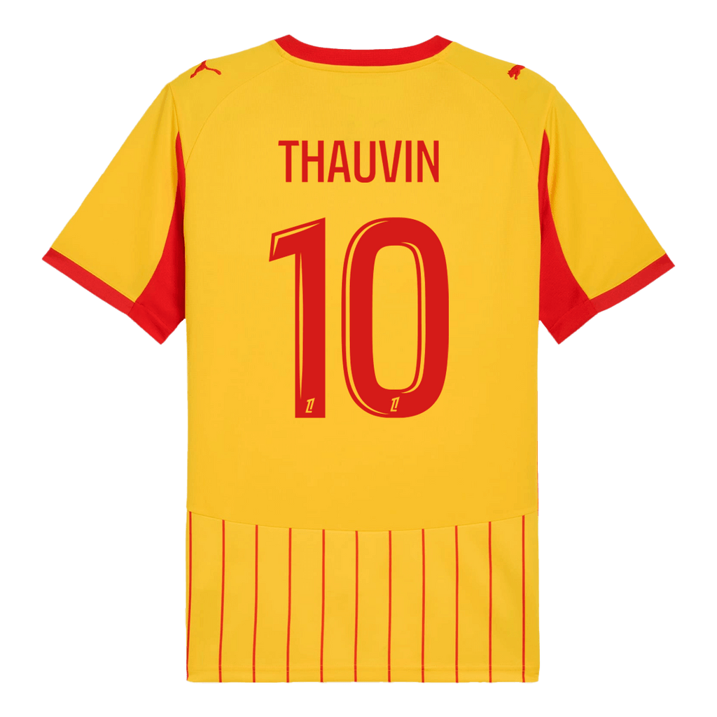 THAUVIN#10 RC Lens Home Soccer Jersey 25/26 Red&Yellow