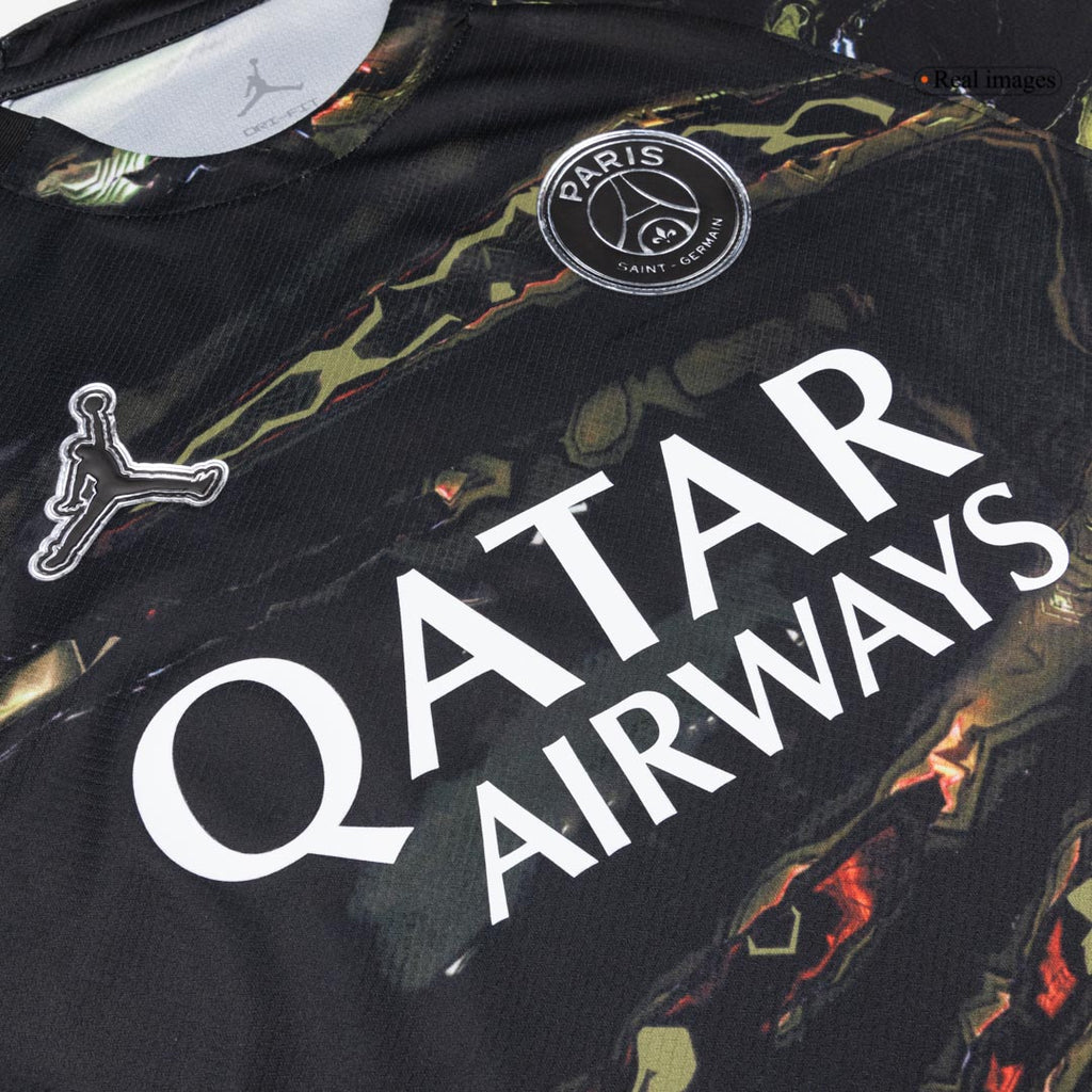 PSG Jordan Night Edition Long Sleeve Soccer Jersey 2025/26 Black