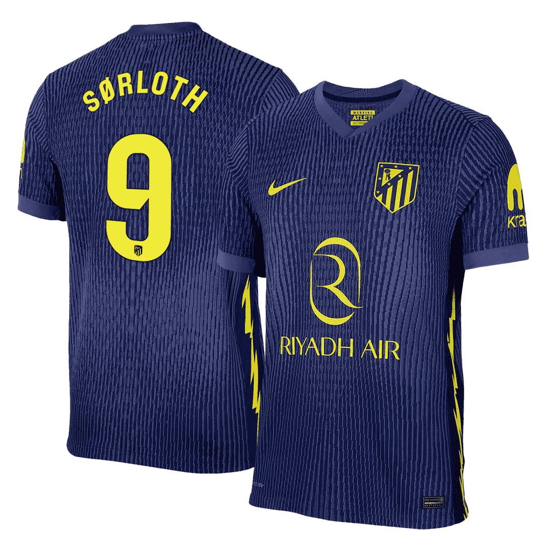 SØRLOTH #9 Player Version Atletico Madrid Away Soccer Jersey 2025/26 Navy