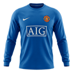 Retro 08/09 Manchester United Third Long Sleeve Jersey Blue