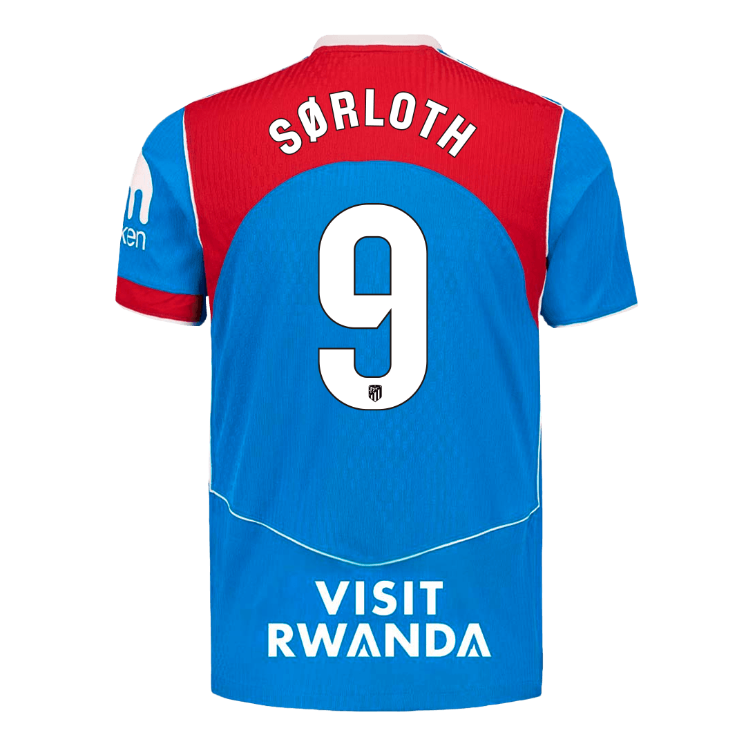 SØRLOTH #9 Player Version Madridl Third Soccer Jersey 25/26 Blue