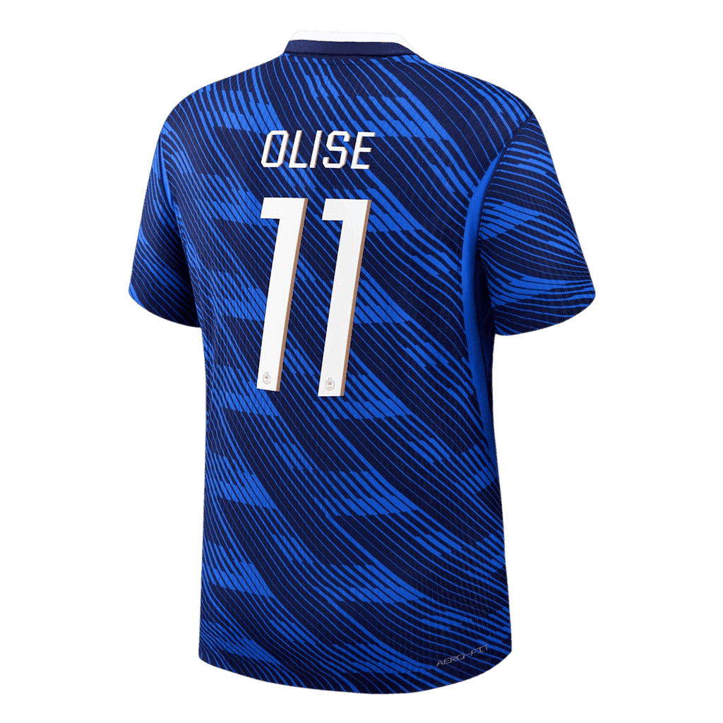 OLISE #11 Player Version France Home Soccer Jersey World Cup 2026 Blue