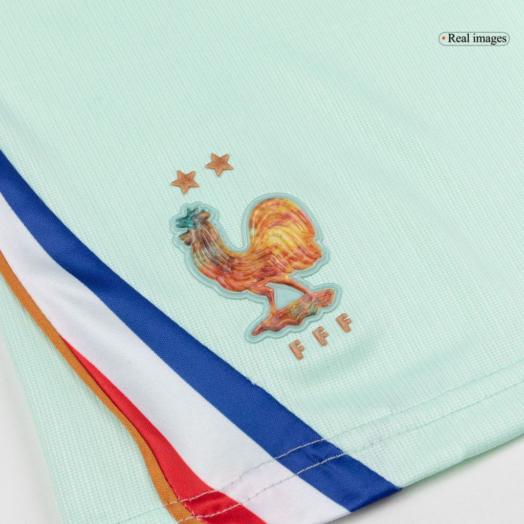 Kid's France Away Soccer Jersey Kit(Jersey+Shorts) World Cup 2026 Mint Green