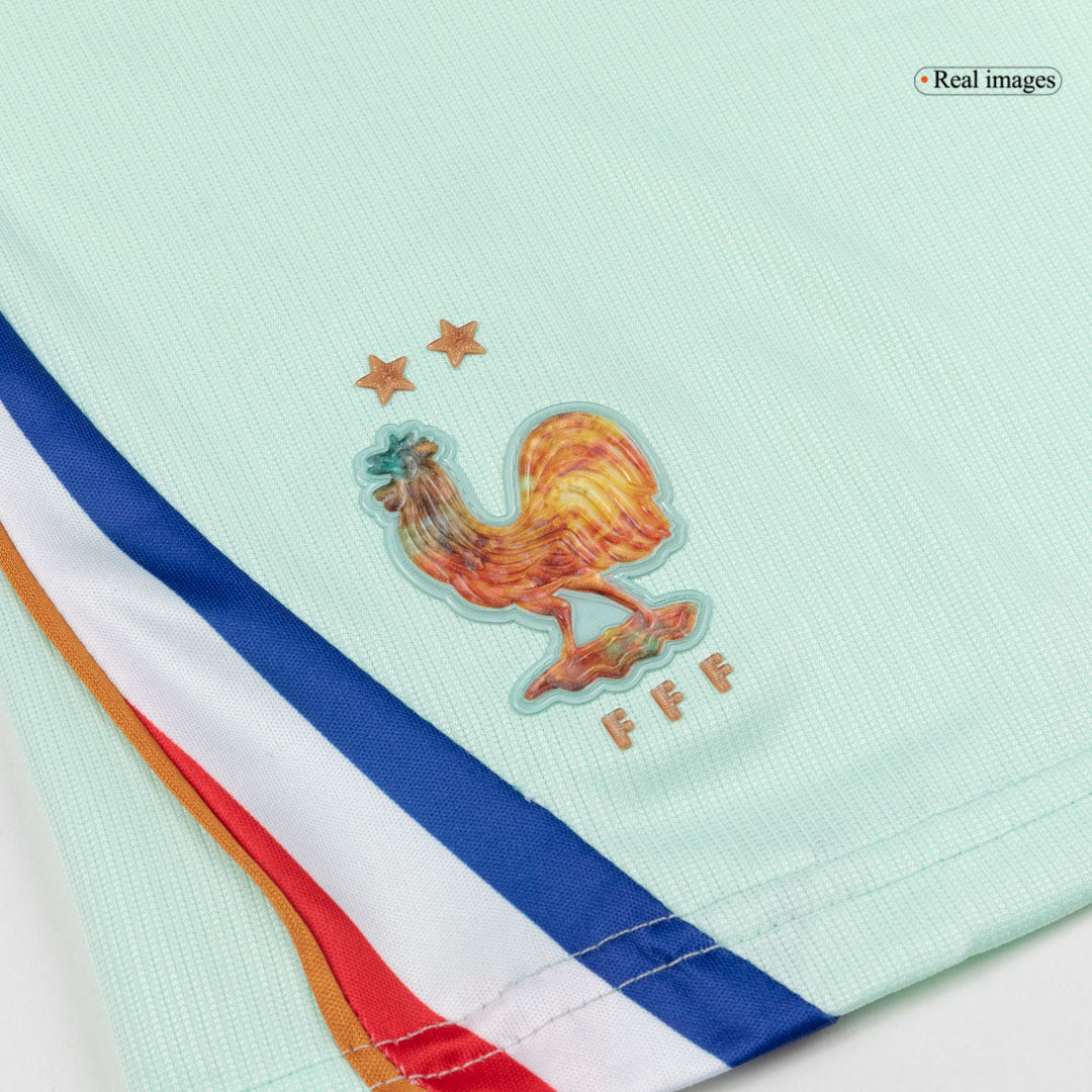 Kid's France Away Soccer Jersey Kit(Jersey+Shorts) World Cup 2026 Mint Green