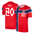 NUSA #20 Player Version Norway Home Soccer Jersey World Cup 2026 Red