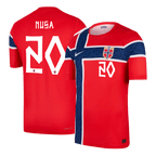 NUSA #20 Player Version Norway Home Soccer Jersey World Cup 2026 Red