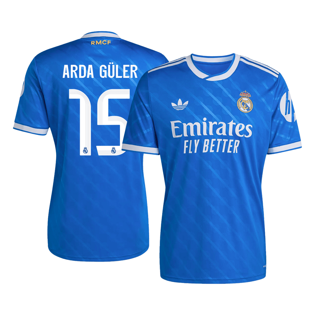 ARDA GÜLER #15 Real Madrid Third Away Soccer Jersey 2025/26 Blue