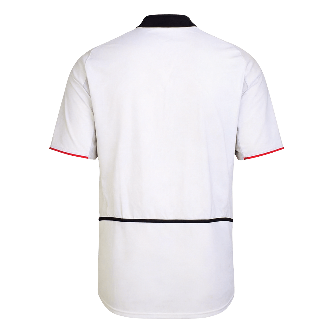 Men Retro Fan Version 02/03 Manchester United Away Soccer Jersey White