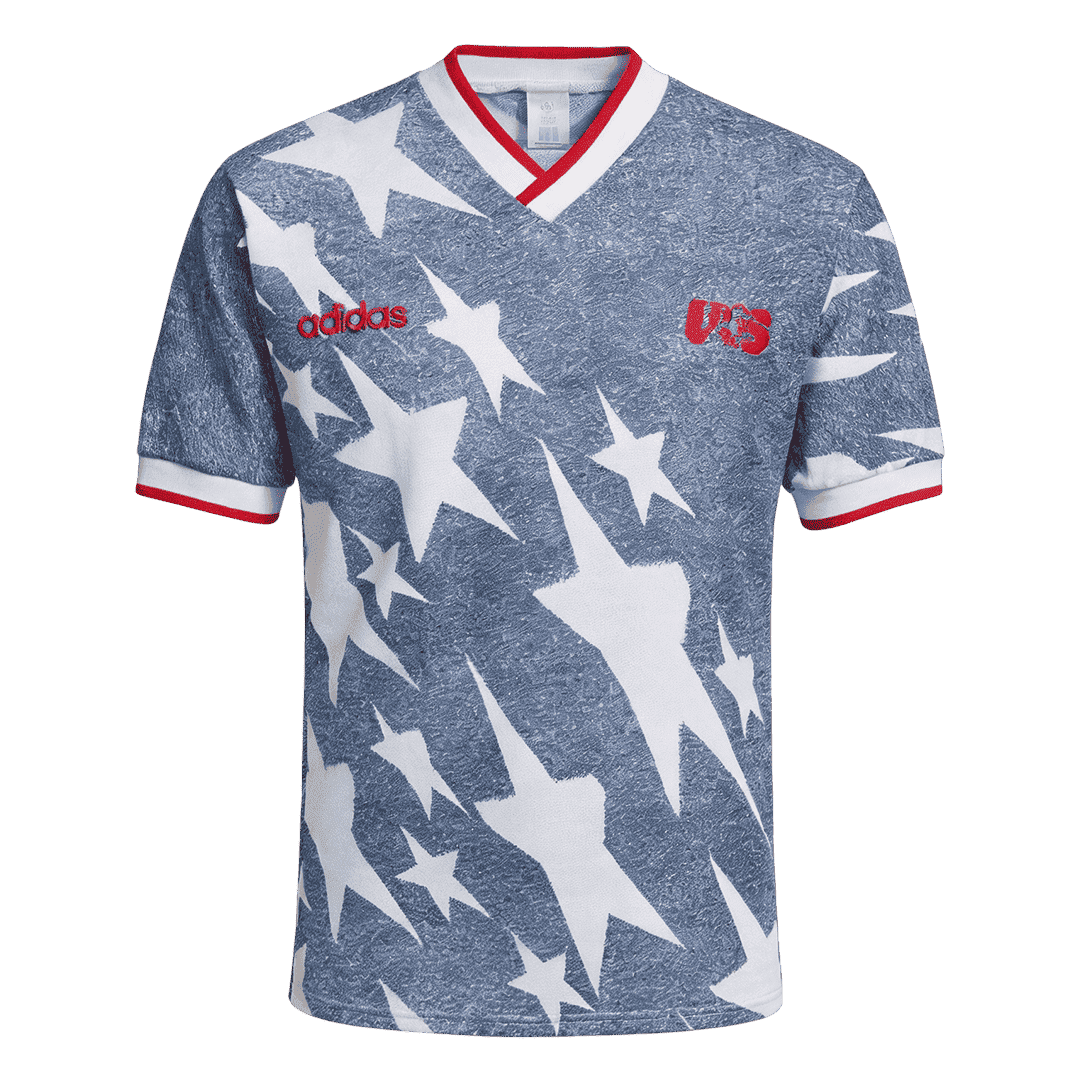 Men Retro Fan Version 1994 United States Away Soccer Jersey Blue