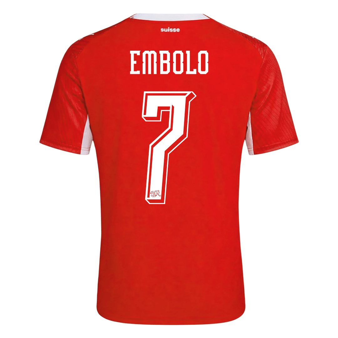 EMBOLO #7 Switzerland Home Soccer Jersey World Cup 2026 Red
