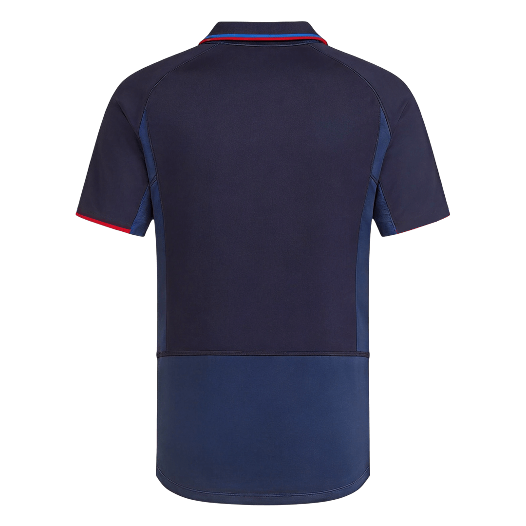 Men Retro Fan Version 02/03 Barcelona Third Soccer Jersey Short Sleeve Navy