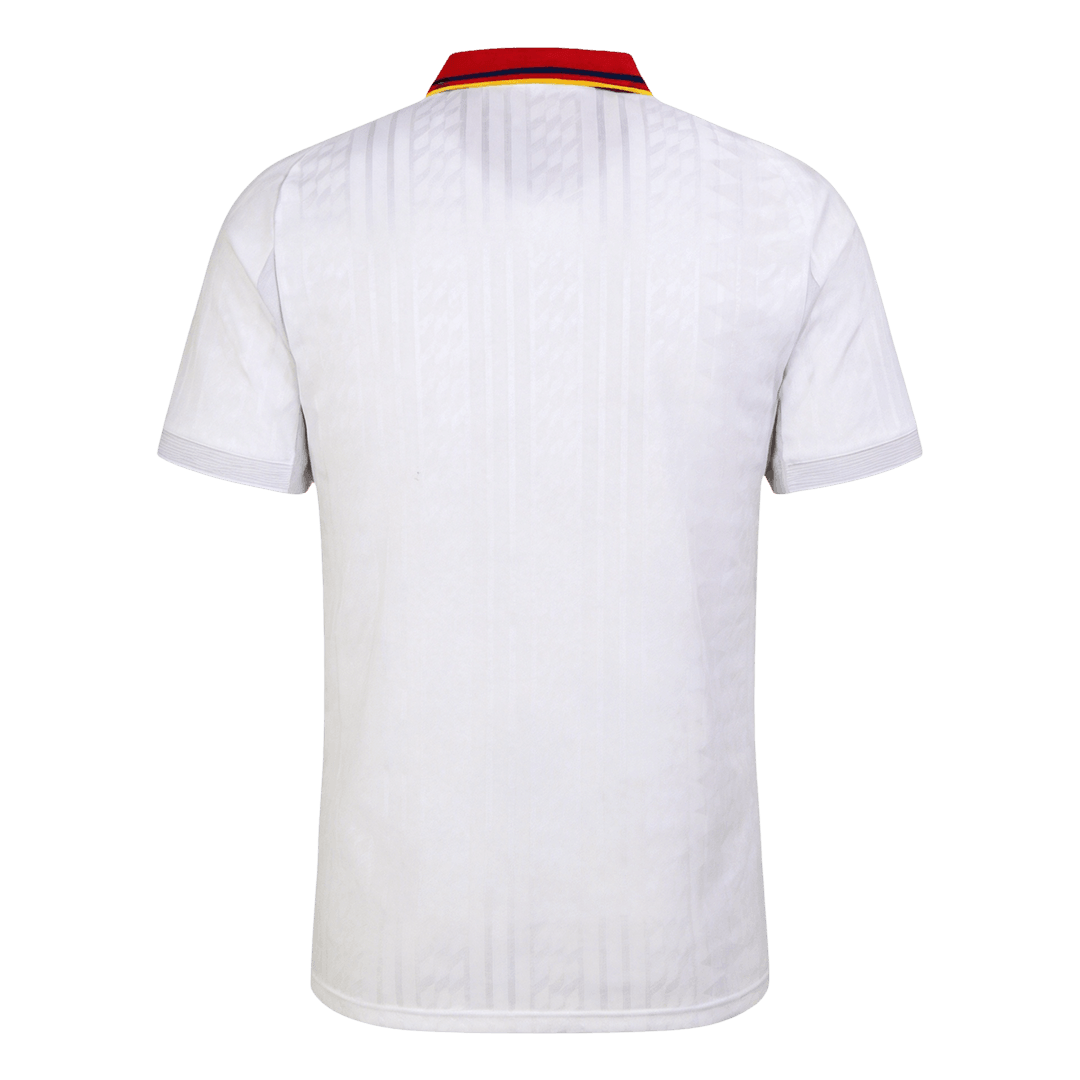 Men Retro Fan Version 1994 Spain Away Soccer Jersey White