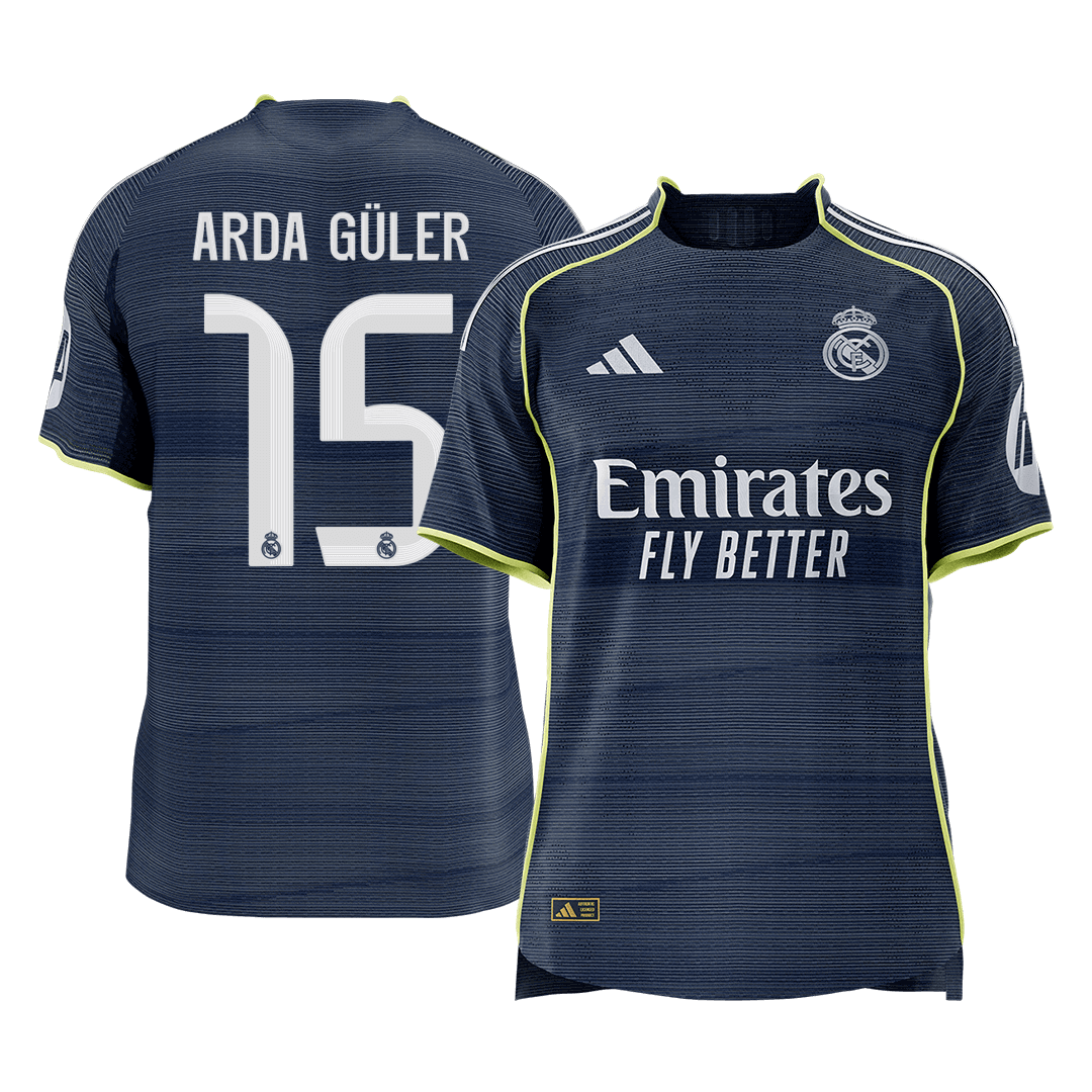 Real Madrid 2025/26 Away Soccer Jersey - ARDA GÜLER #15 - Player Version