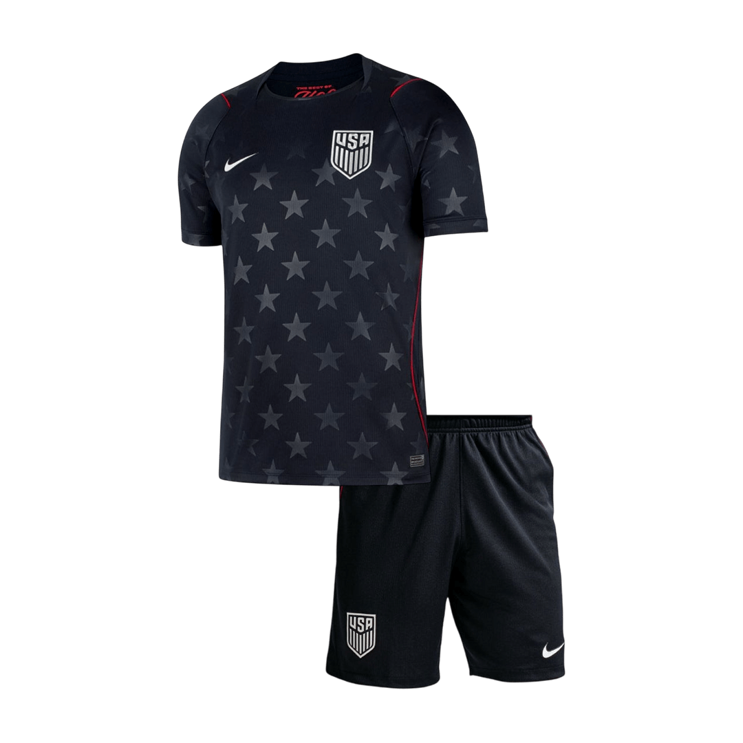 Kids Fan USA Away Soccer Jersey Kit (Jersey+Shorts) World Cup 2026 Midnight Navy