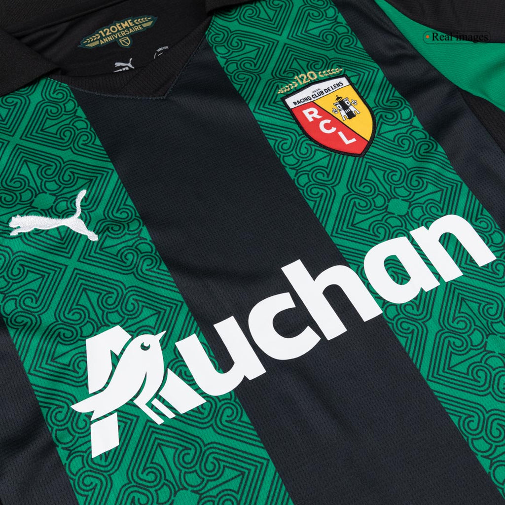THAUVIN#10 RC Lens Away Soccer Jersey 25/26 Green&Black
