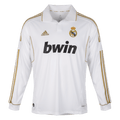 Real Madrid 2011/12 Retro Home Long Sleeve Soccer Jersey