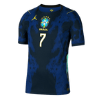 VINI JR. #7 Player Version Brazil Away Soccer Jersey World Cup 2026 Navy