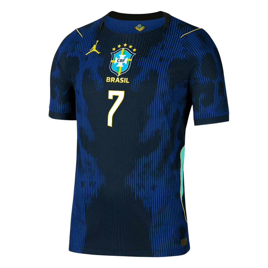 VINI JR. #7 Player Version Brazil Away Soccer Jersey World Cup 2026 Navy