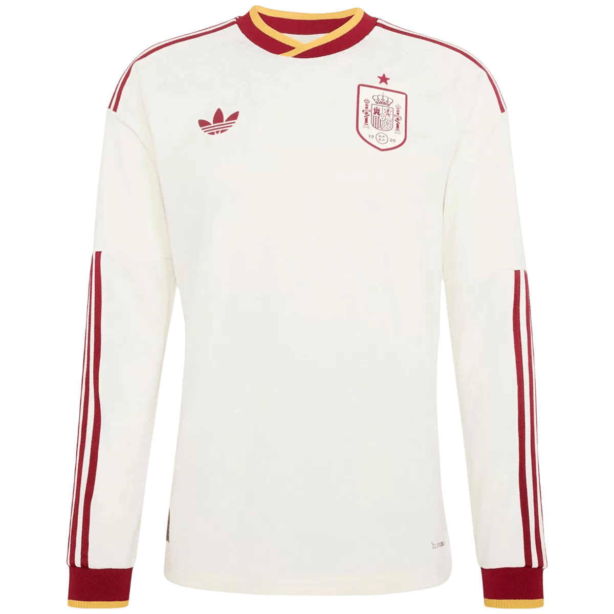 Men Fan 2026 Spain Away Long Sleeve Soccer Jersey World Cup 2026 White