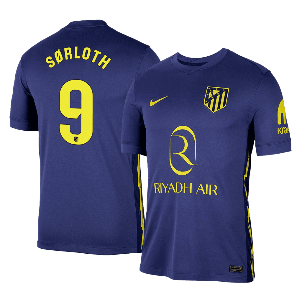 SØRLOTH #9 Atletico Madrid Away Soccer Jersey 2025/26 Navy