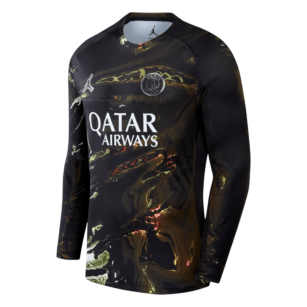 PSG Jordan Night Edition Long Sleeve Soccer Jersey 2025/26 Black