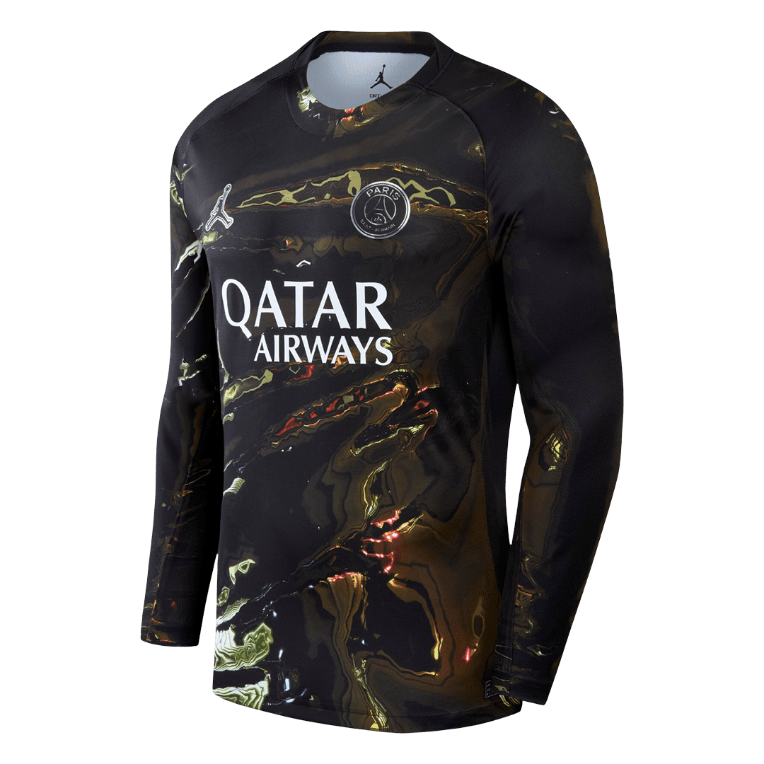 PSG Jordan Night Edition Long Sleeve Soccer Jersey 2025/26 Black