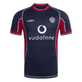 Men Retro Fan Version 00/01 Manchester United Third Soccer Jersey Navy