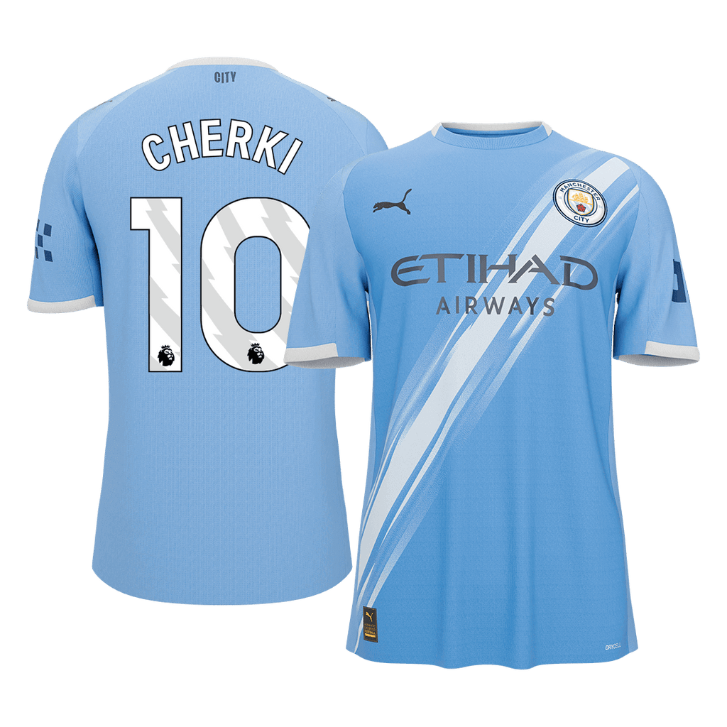 CHERKI #10 Manchester City Home Soccer Jersey 2025/26 Blue