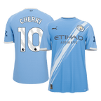 CHERKI #10 Manchester City Home Soccer Jersey 2025/26 Blue