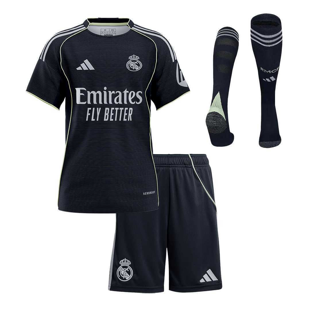Kids Real Madrid 2025/26 Away Full Soccer Kit