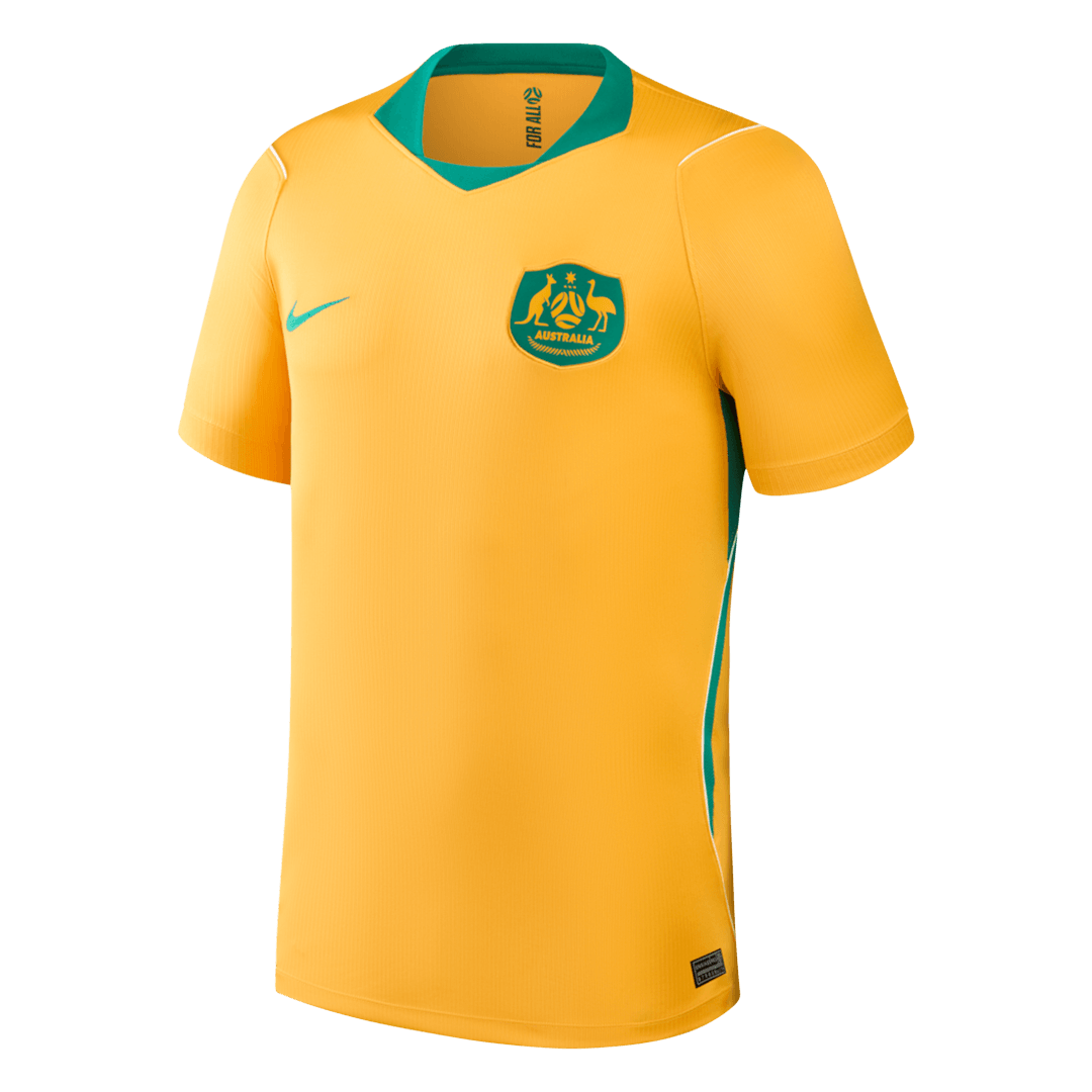 Men Fan Version Australia Home Soccer Jersey World Cup 2026 Yellow
