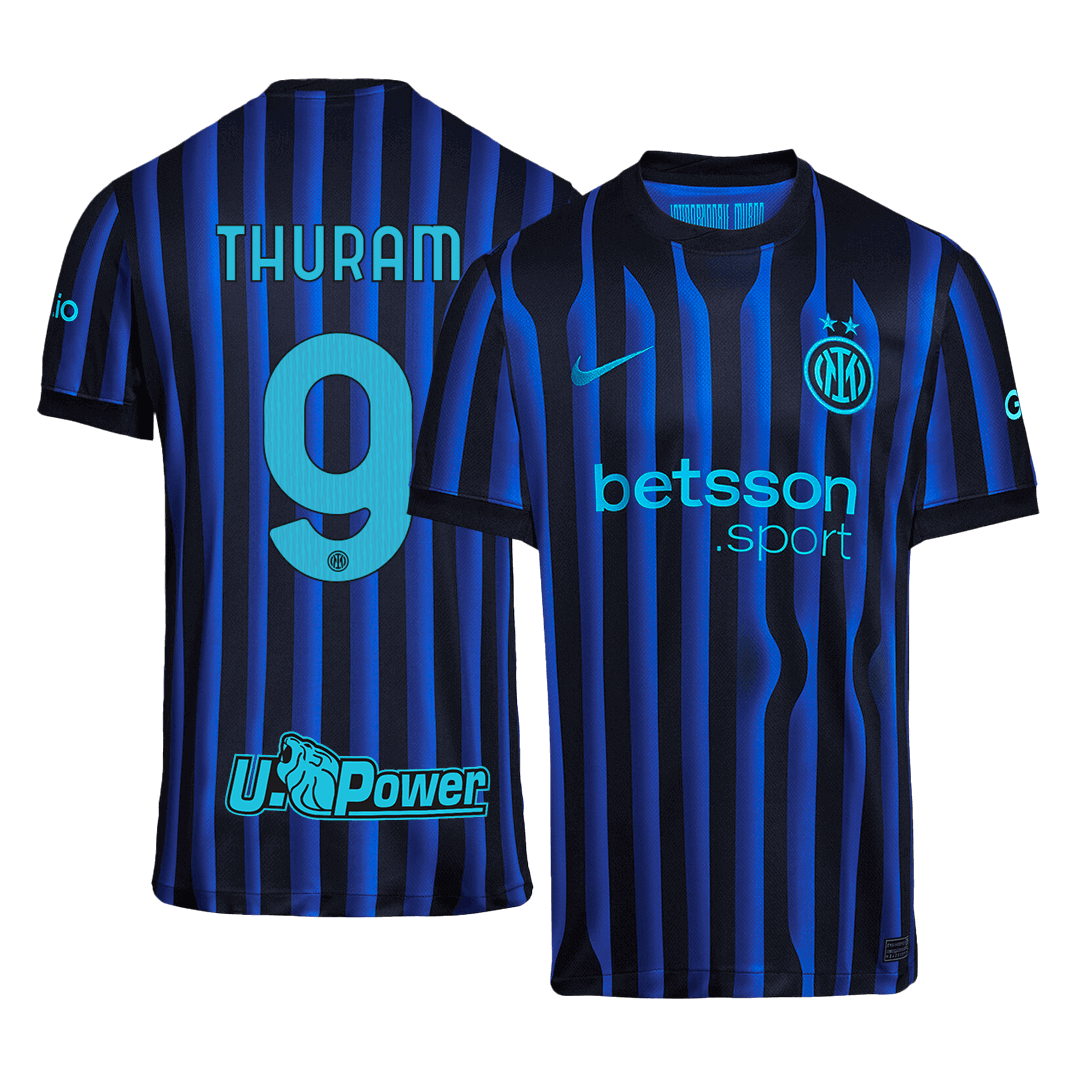 Inter Milan 2025/26 Home Soccer Jersey - THURAM #9