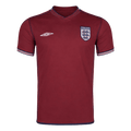 Men Retro Fan Version 2002 England Away Soccer Jersey Red