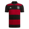Men Retro Fan Version 2014 Germany Away Soccer Jersey Short Sleeve Black&Red