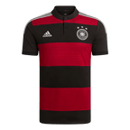 Men Retro Fan Version 2014 Germany Away Soccer Jersey Short Sleeve Black&Red