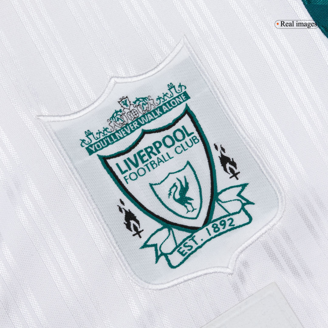 Retro 95/96 Liverpool Away Soccer Jersey Blue&White