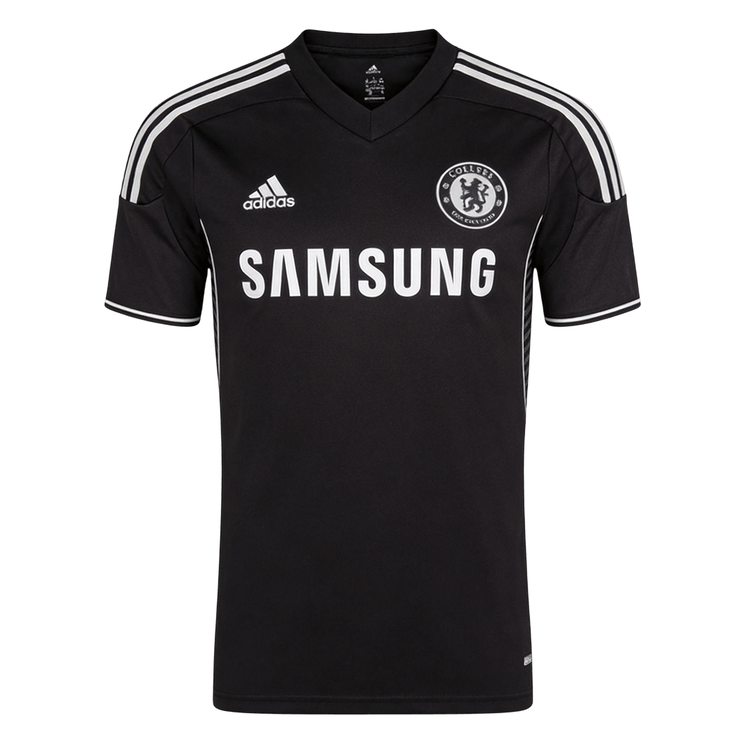 Men Retro Fan Version 13/14 Chelsea Third Soccer Jersey Short Sleeve Black