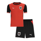Kid's Austria Home Soccer Jersey Kit(Jersey+Shorts) World Cup 2026 Red