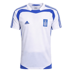 Men Retro Fan Version Greece Away Soccer Jersey Euro Cup 2004 White