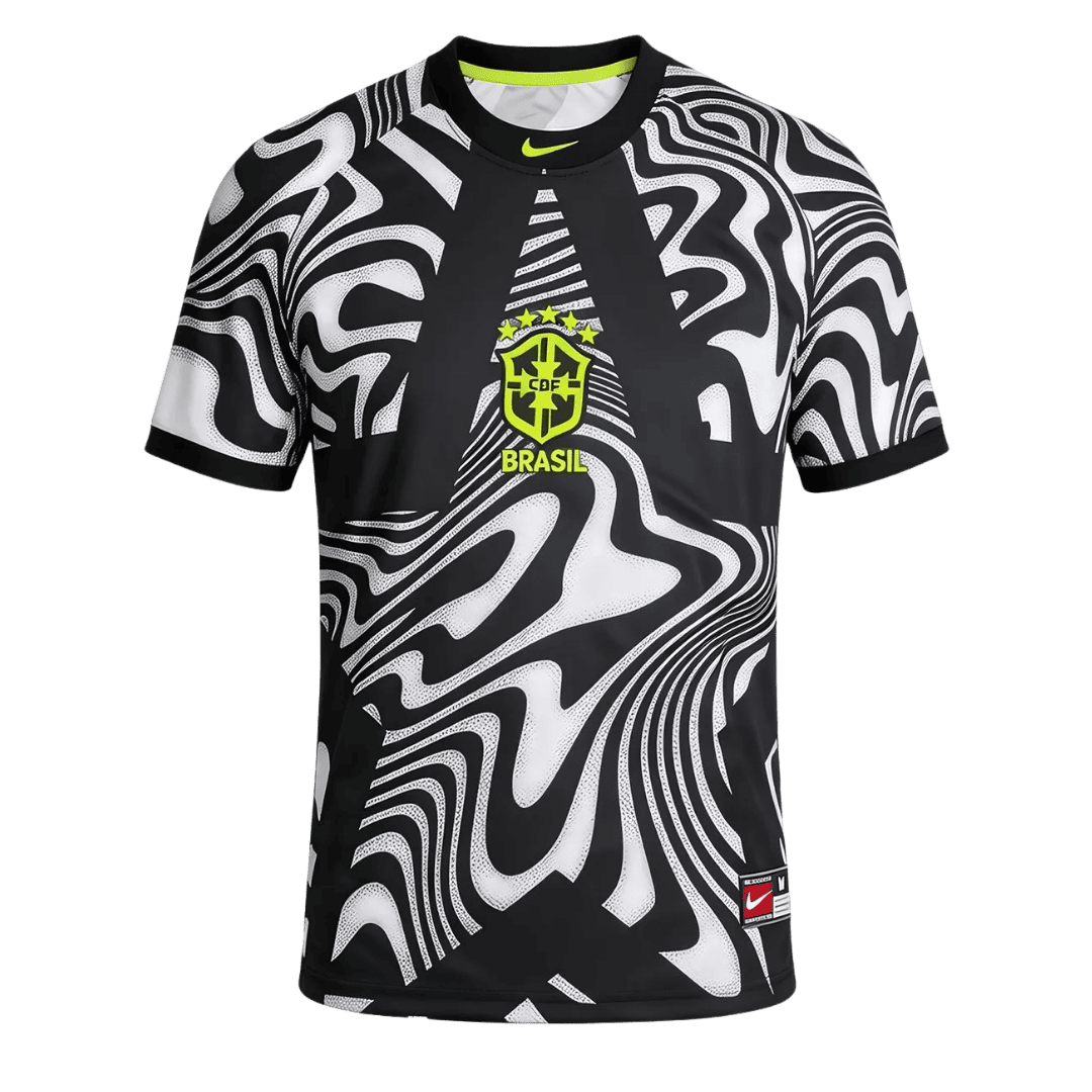 Brazil Hollywood Keepers Soccer Jersey World Cup 2026 Black &White