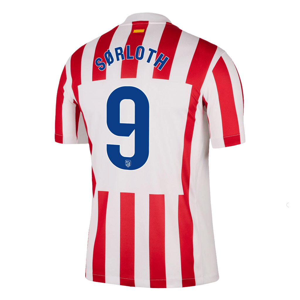 SØRLOTH #9 Atletico Madrid Home Soccer Jersey 2025/26 Red&White